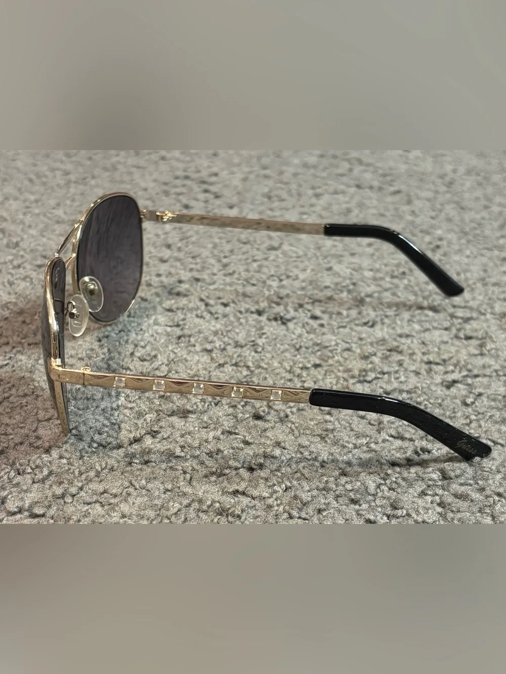 Guess GF0408 32B Ladies 61mm Gold Frame Gray Lens Aviator Sunglasses